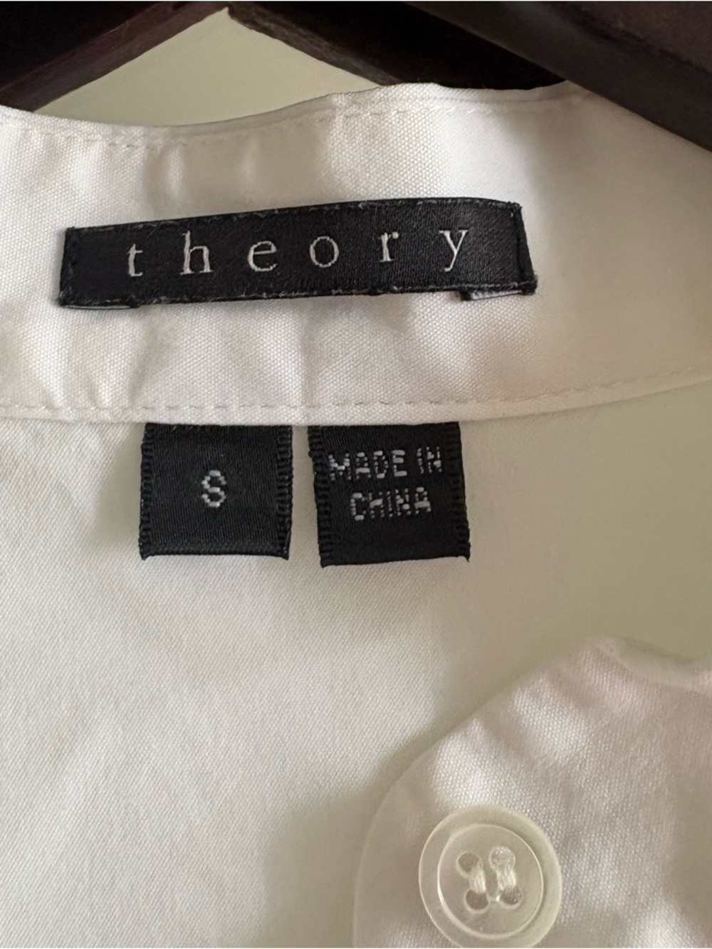 Theory White puff sleeve Button down Shirt - Picture 2 of 5